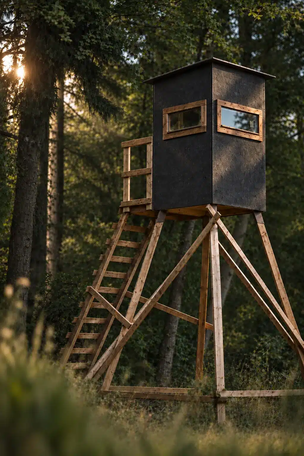 Kanzel Haag Jagdkanzel von Holzbau Lins im Wald
