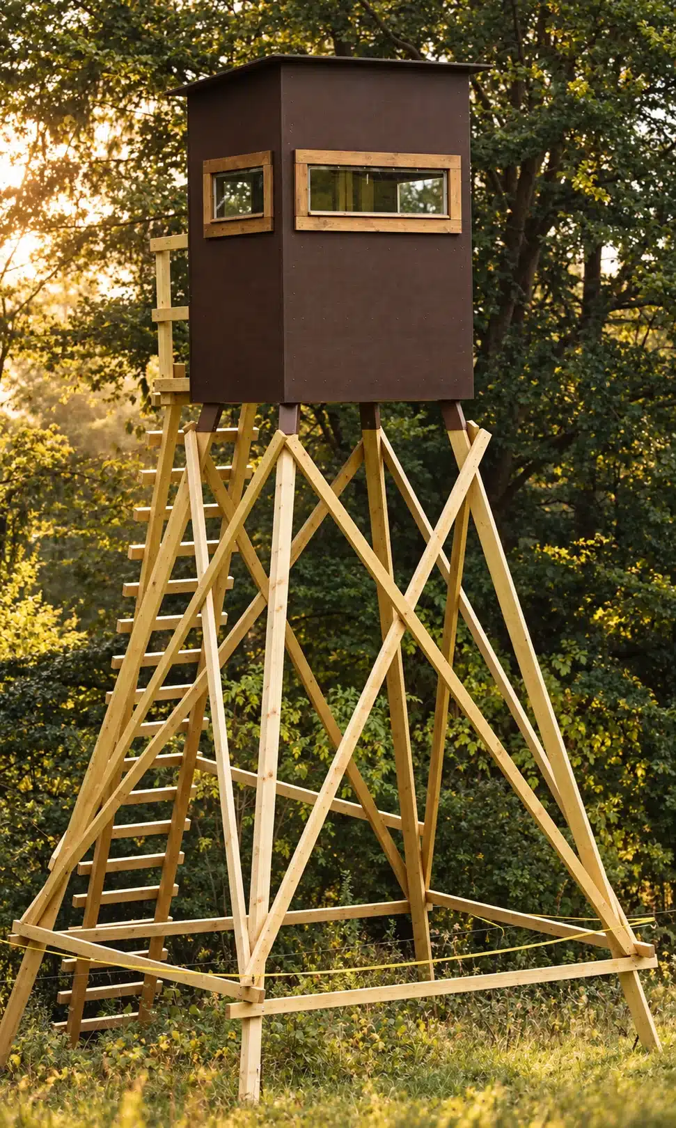 Kanzel Vogelsberg Jagdkanzel von Holzbau Lins mit 3,50 m Unterbau